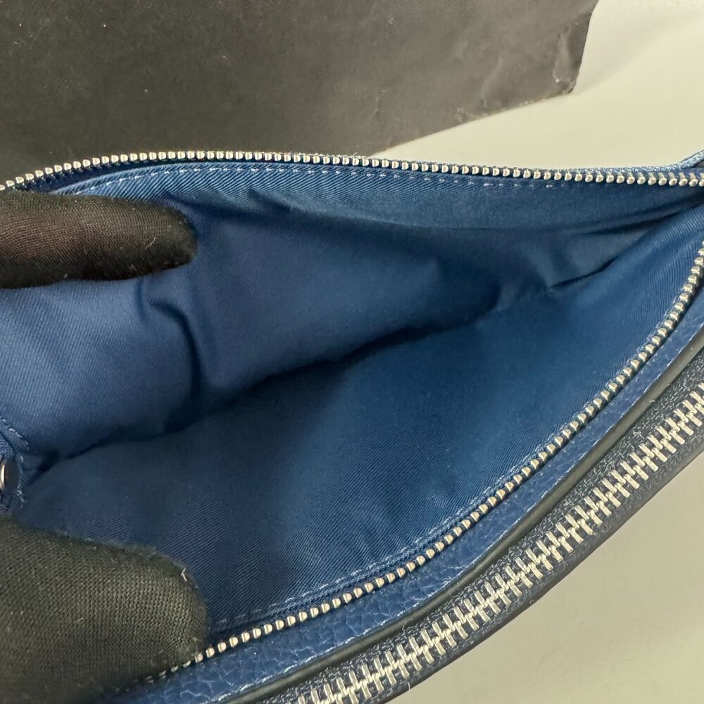 NWOT Coach # M2481 Women's Double Zip Wristlet Wallet in Denim (Blue) - Picture 9 of 15